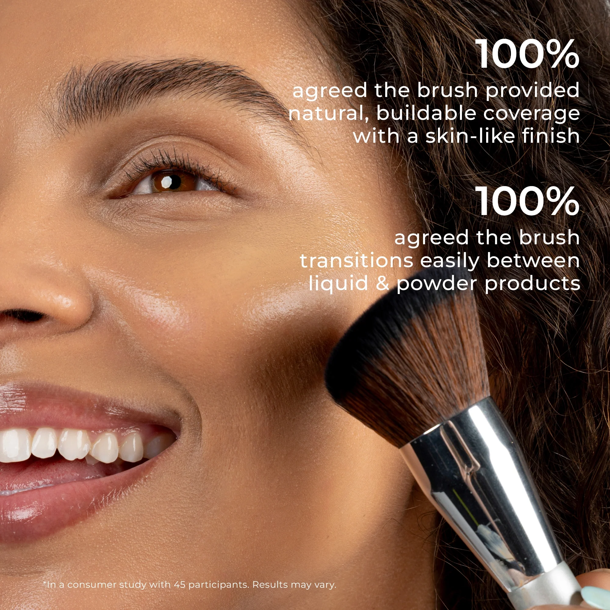 2-in-1 Foundation & Finishing Brush Cream-to-Powder Face Brush - Image 6